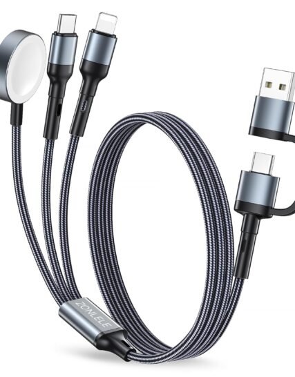 Charger Cable for Apple Watch Upgraded 3 in 2 Fast iPhone Watch Charger USB C Multi Fast Charging