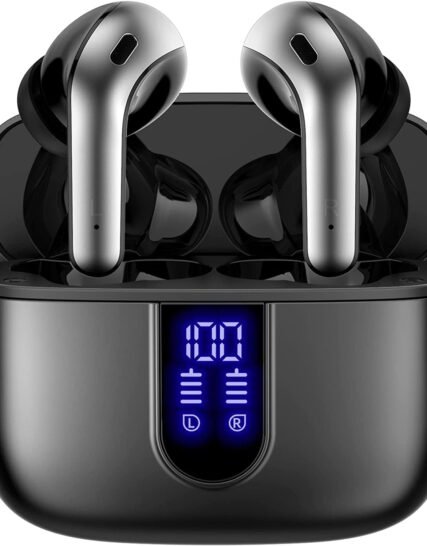Bluetooth Headphones True Wireless Earbuds 60H Playback LED Power Display Earphones with Wireless Charging Case IPX5 Waterproof