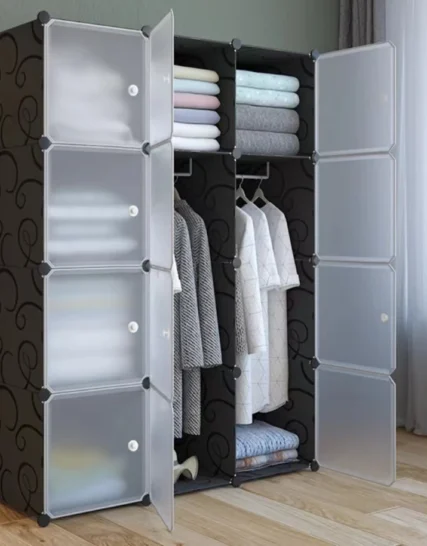 Folding Diy Bedroom Portable Storage Cloth Wardrobe Plastic Designs Girl Cabinet Master Style Online Built Baby Home Furniture