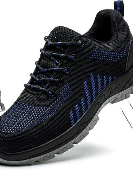 Karahanlar Steel Toe Shoes Comfortable Lightweight Work Safety Shoes Puncture Proof Slip Resistant Indestructible Sneakers Construction